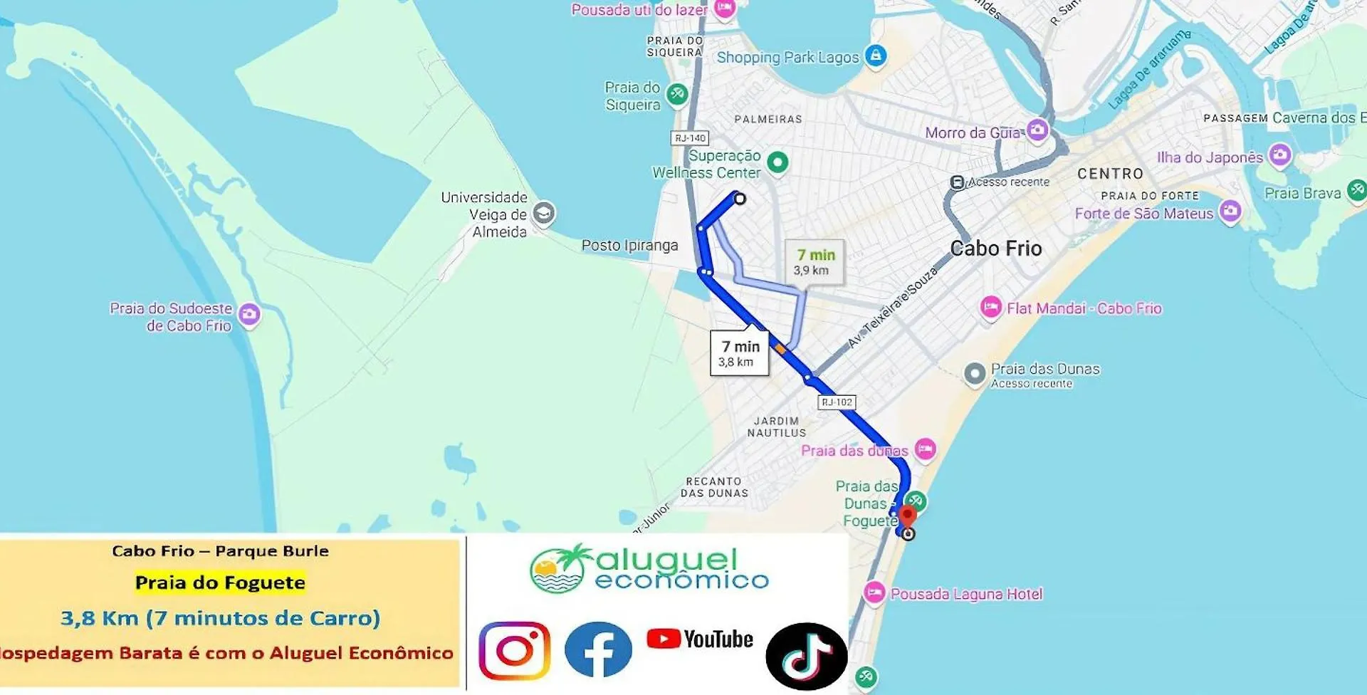 Apartmán Cabo Frio - Parque Burle - Aluguel Economico
